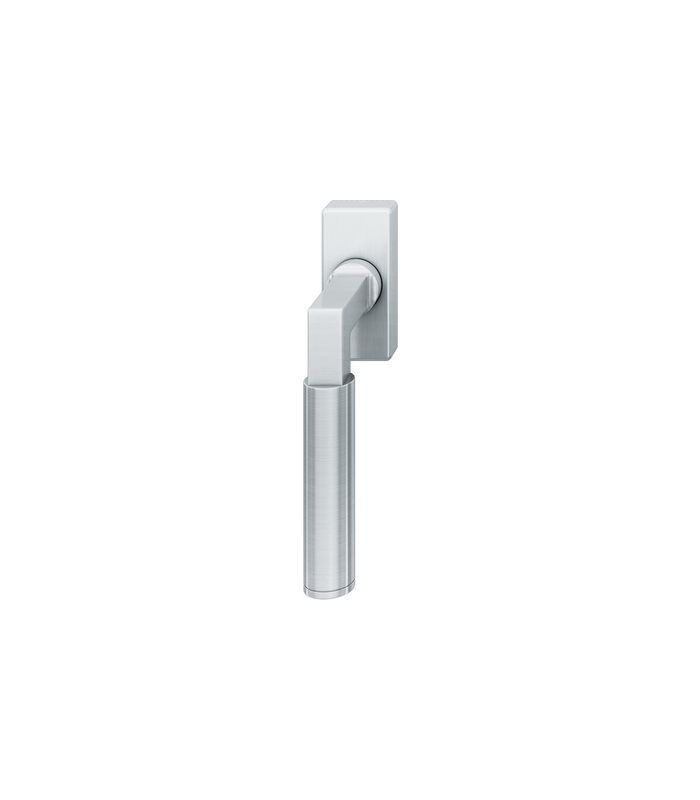 Drehkipp- Fenstergriff 34 1102, mit eckiger Rosette, Vierkant 7x 24-38, edelstahl fein matt