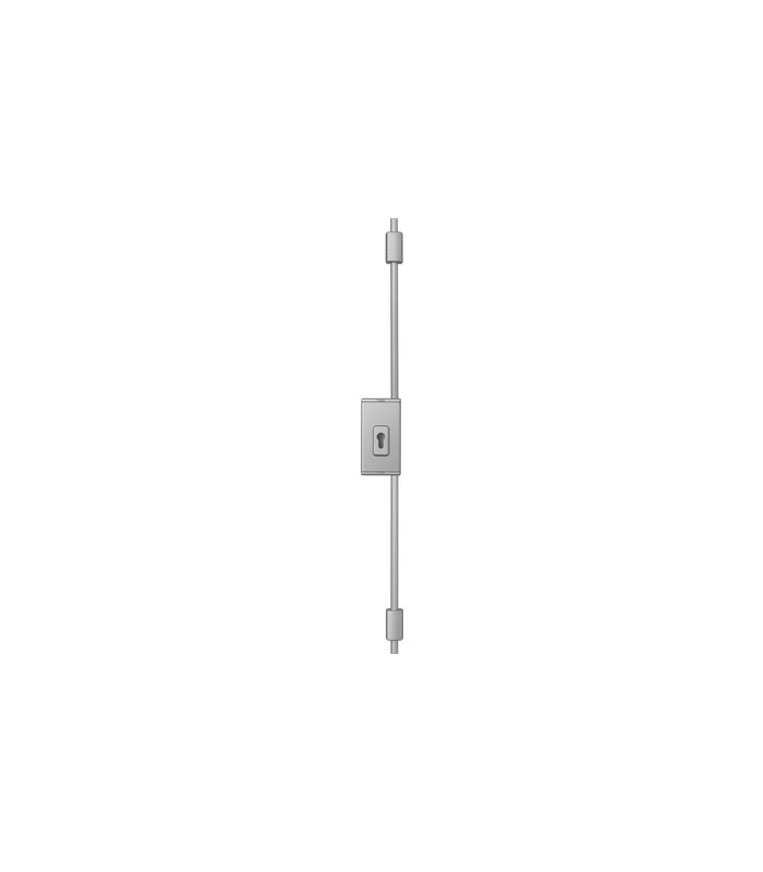 Stangenschloss, TSS550 ohne Zylinder mit Stangenset 135/135 cm, silberfarben