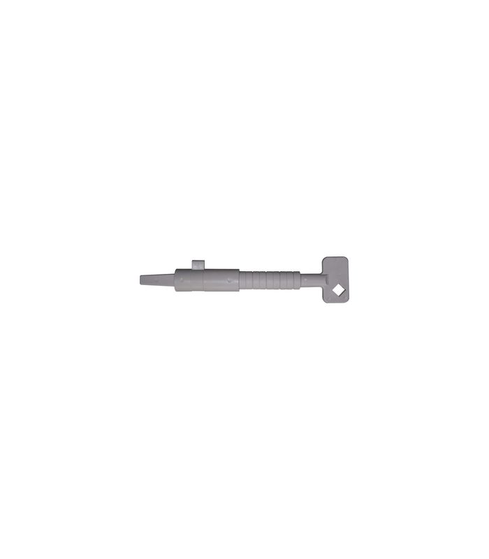 Tür- Bautenschlüssel, universal, konisch, VK-Dorn 8- 10mm, Kunststoff grau
