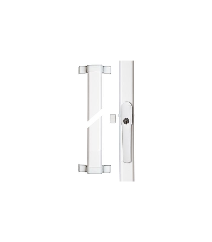 Fenster- Stangenschloss, mit Alarm, FOS550A, AL0089, Stahl weiß