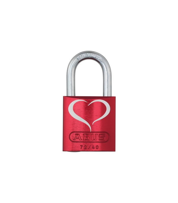 AV - Vorhangschloss, LoveLock 2 72/40, Aluminium rot