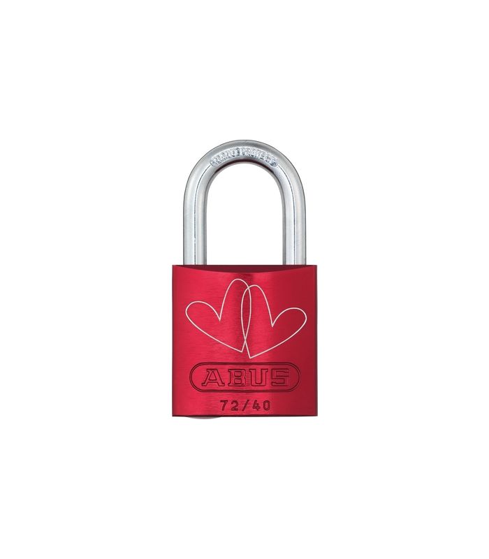 AV - Vorhangschloss, LoveLock 3 72/40, Aluminium rot