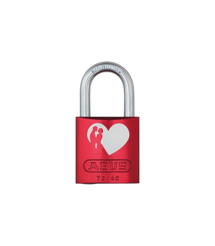AV - Vorhangschloss, LoveLock 6 72/40, Aluminium rot