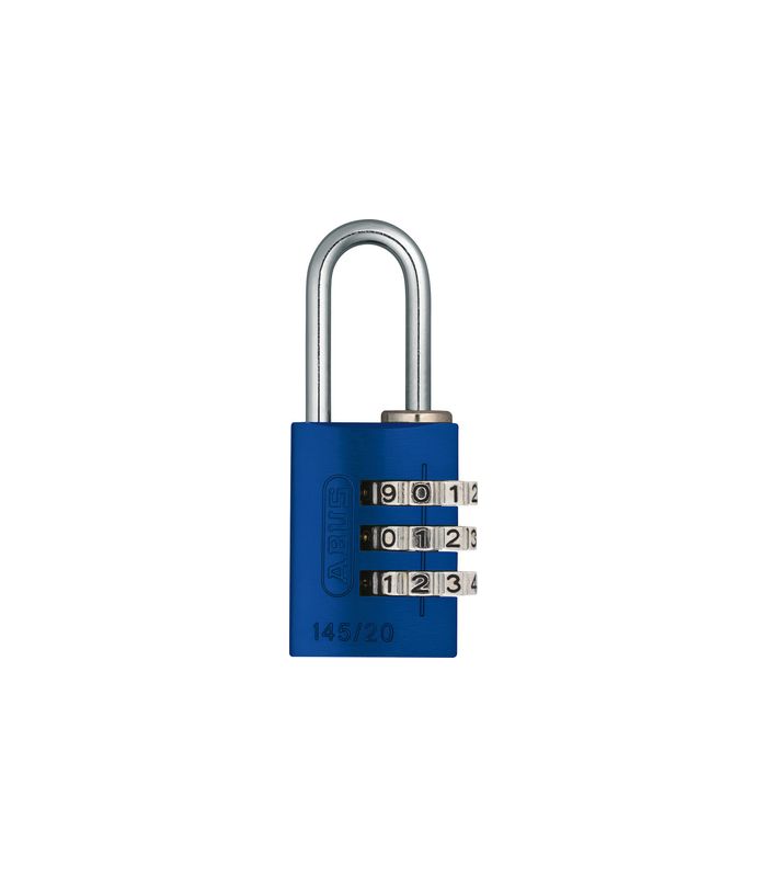 AV - Zahlen-Vorhangschloss 145/20, Aluminium massiv, blau