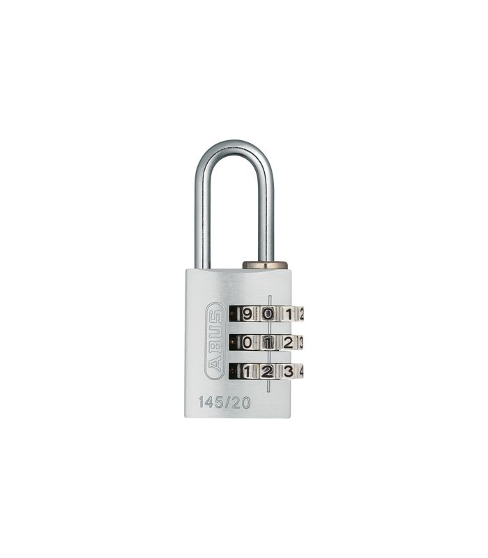AV - Zahlen-Vorhangschloss 145/20, Aluminium massiv, silber