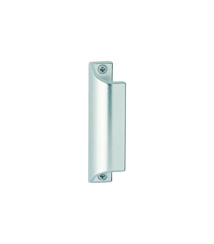 Fenstertür- Ziehgriff, ohne Steg, 90mm, 430, Aluminium, naturfarbig eloxiert, mit Schrauben 3,5x20