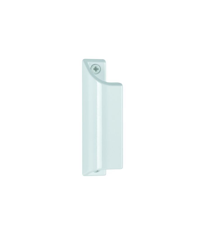 Fenstertür-Ziehgriff, ohne Steg, 90mm, 430, Aluminium, verkehrsweiß beschichtet