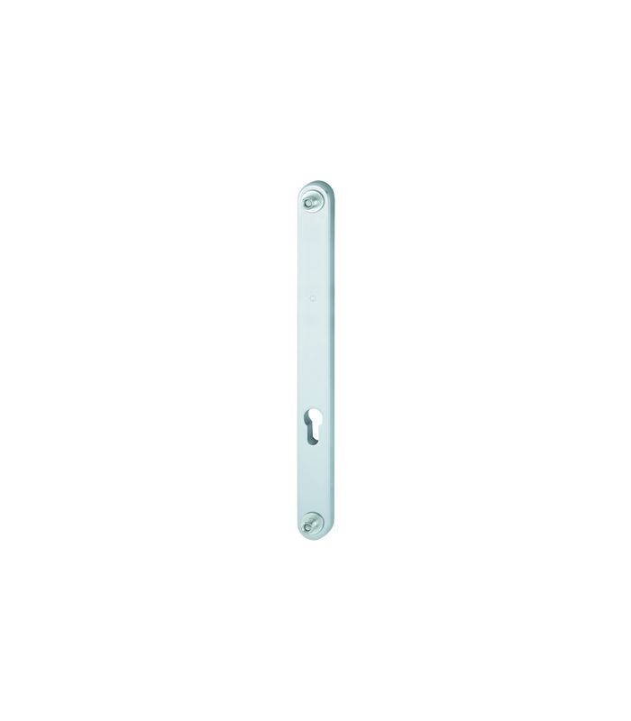 HOPPE Langschild 3247N, außen, mit Stütznocken, Profilzylinder gelocht, Entfernung 92mm, Türstärke min. 57mm, Türstärke maximal 62mm, silber, naturfarben, eloxiert