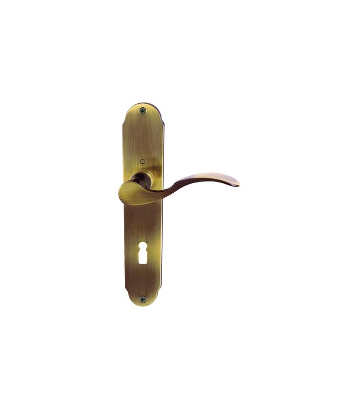 HOPPE Drückergarnitur Caracas M112SLN/2021, Langschild, konisch, Buntbart gelocht, Entfernung 72mm, Vierkant 8mm, Türstärke 37 - 47mm, Befestigungstechnik ohne Stütznocken, braun, messing brüniert, DIY
