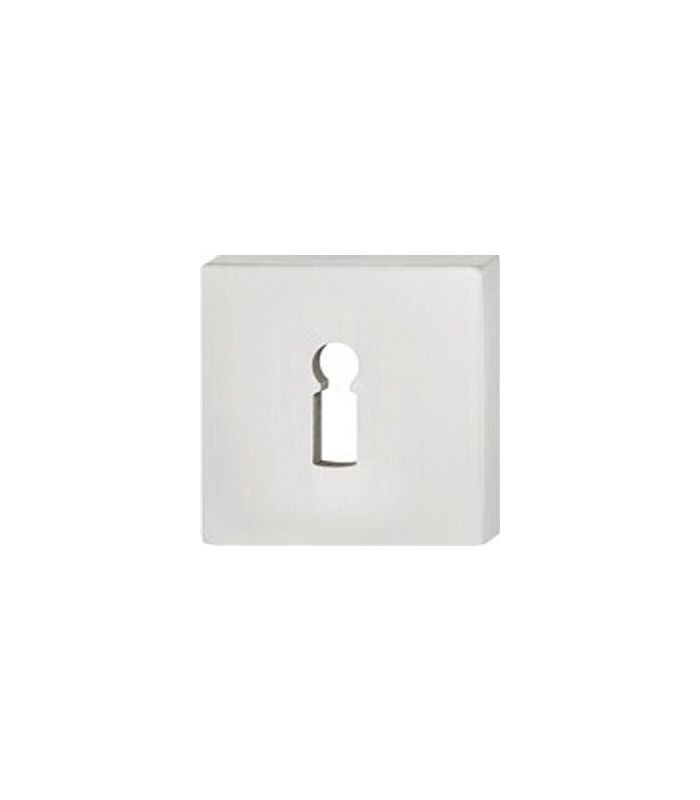 FSB Schlüsselrosettenpaar ASL® 12 1704, außen/innen, eckig, mit Stütznocken, Buntbart gelocht, 7mm, Türstärke min. 39mm, Türstärke maximal 58mm, edelstahl, fein matt
