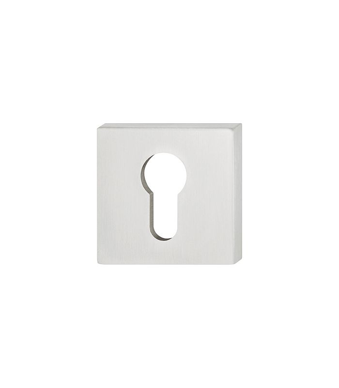 FSB Schlüsselrosettenpaar ASL® 12 1704, außen/innen, eckig, ohne Stütznocken, Profilzylinder gelocht, 7mm, Türstärke min. 39mm, Türstärke maximal 58mm, tiefschwarz, farbig kunststoffbeschichtet