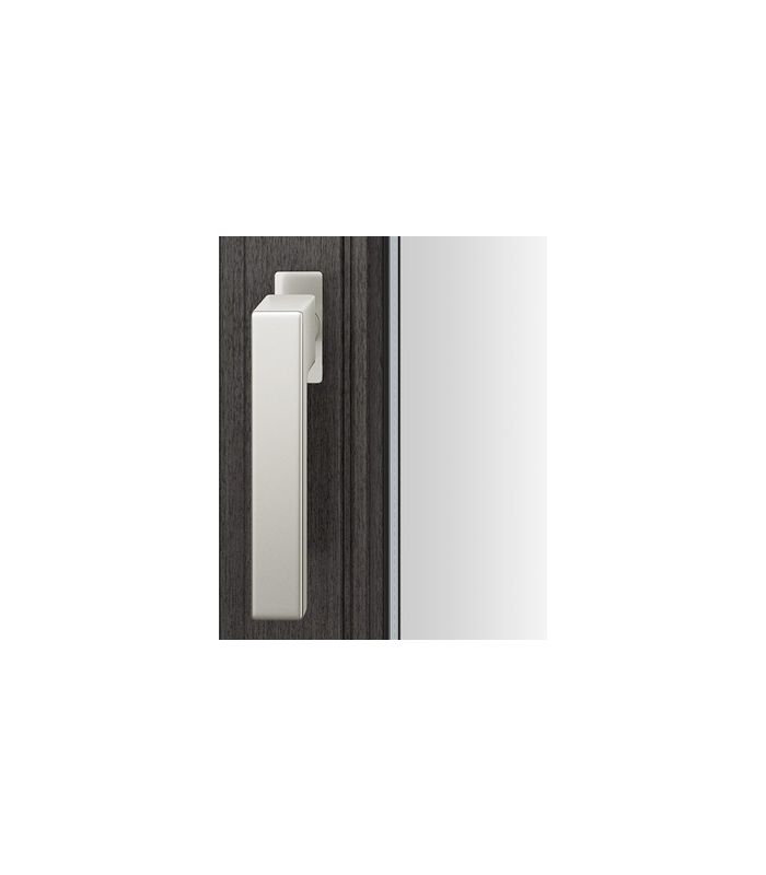 Drehkipp- Fenstergriff 34 1183, mit schmaler eckiger Rosette, Vierkant 7x 14-28, weiß, verkehrsweiß farbig kunststoffbeschichtet