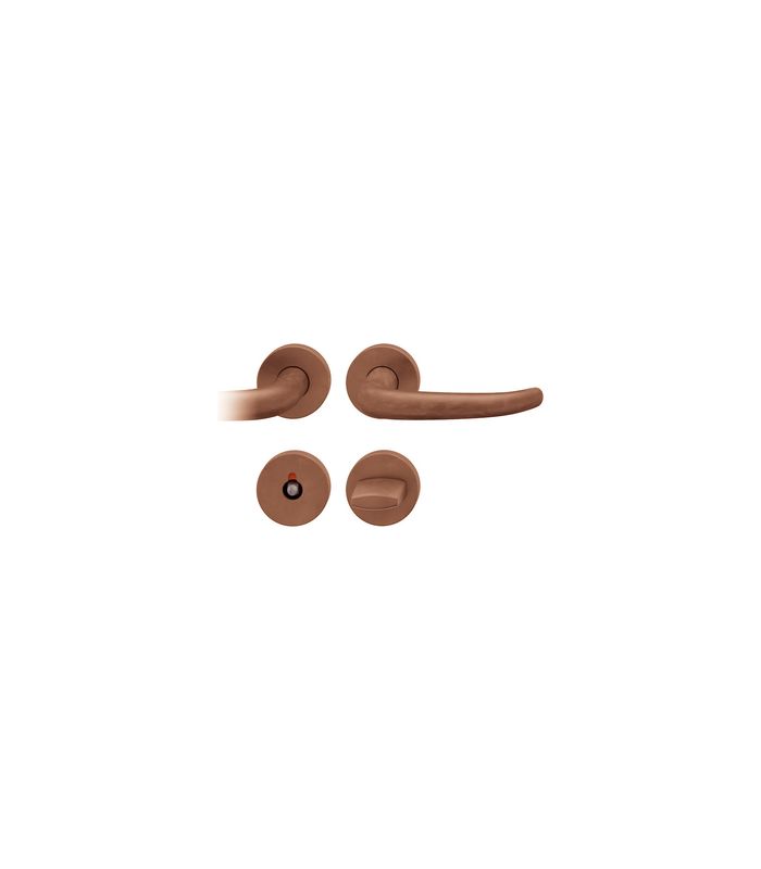 Drückergarnitur 72 1023 Rosette rund ,WC/SS,8(8),DL,h-bronze,TS39-48
