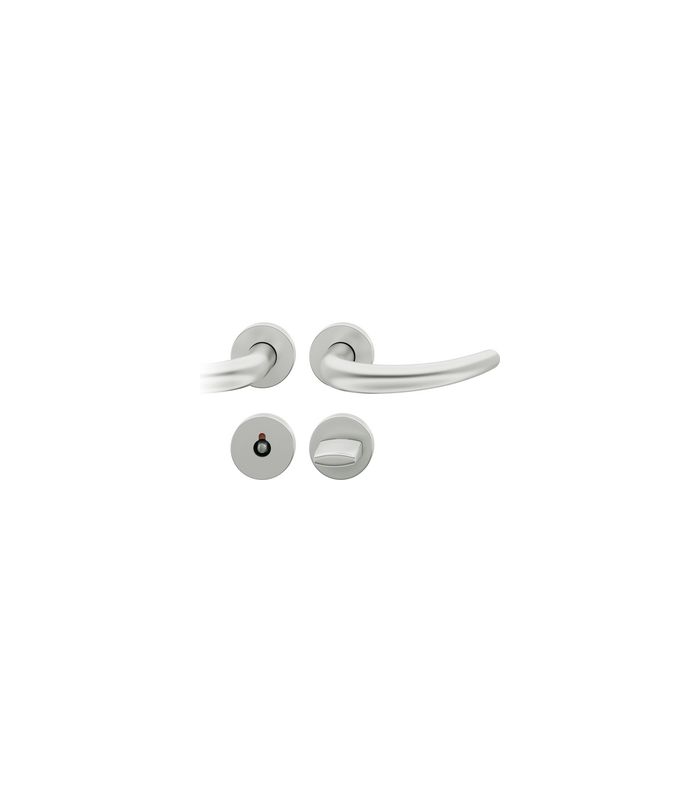Drückergarnitur 72 1160 Rosette rund ,WC/SS,8(8),DR,F1,TS39-48,AGL3