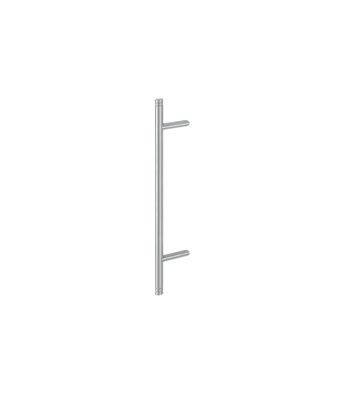 HOPPE Stoßgriff E5012DR, BA 560mm, Breite 109mm, L 800mm, Durchmesser 30mm, verdeckt verschraubt, edelstahl matt, Anzahl Rillen 2