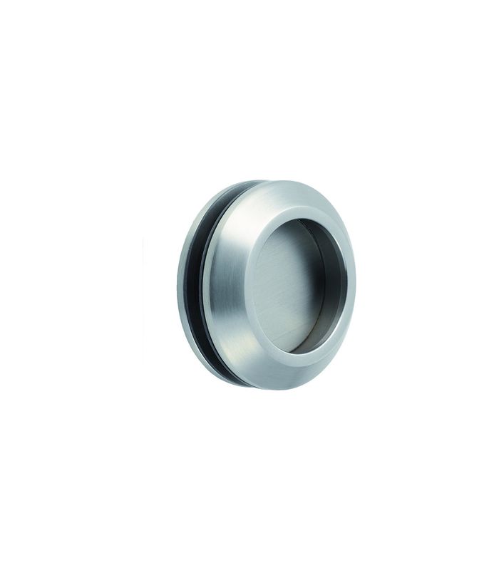 OT-Schiebetürmuschel, 5250, ohne Lochung, rund, Aluminium, silberfarbig eloxiert