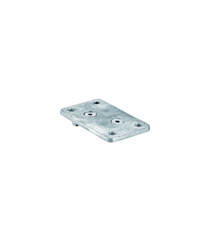 Schiebetür-Deckenplatte, 150-02, Aluminiumguss, L 85mm, B 50mm