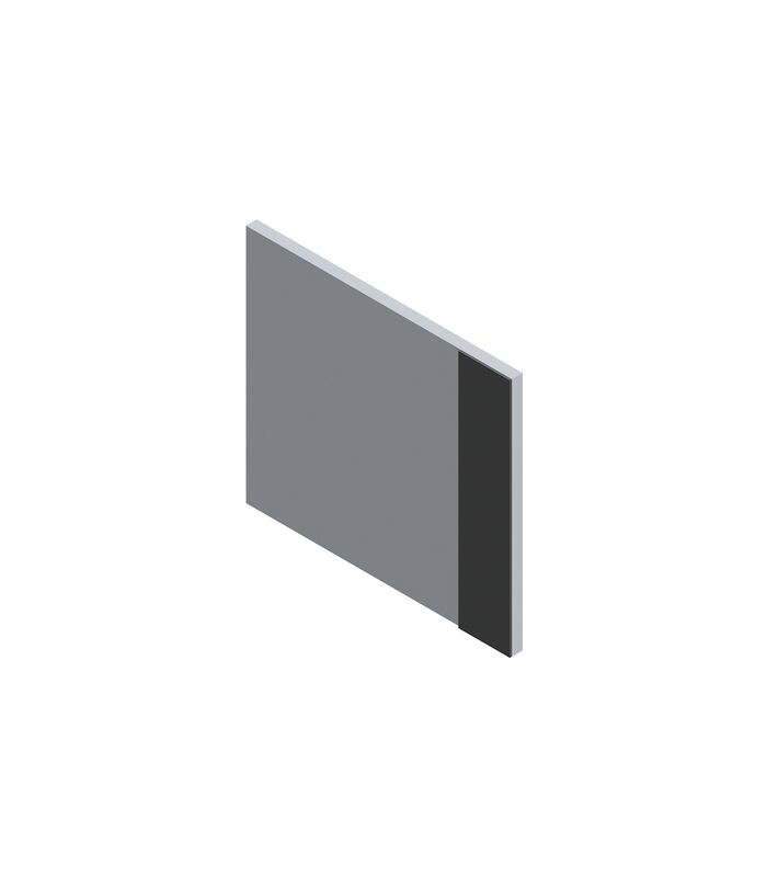 OT-Abdeckkappe, für Abstandsprofil, GT-L, Aluminium, edelstahloptik eloxiert