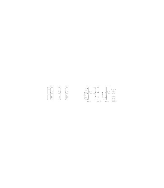 Sicherheits-Wechselgarnitur 73 7375 LS oval ,11mm,ES1/PZ 72/8,h-bronze