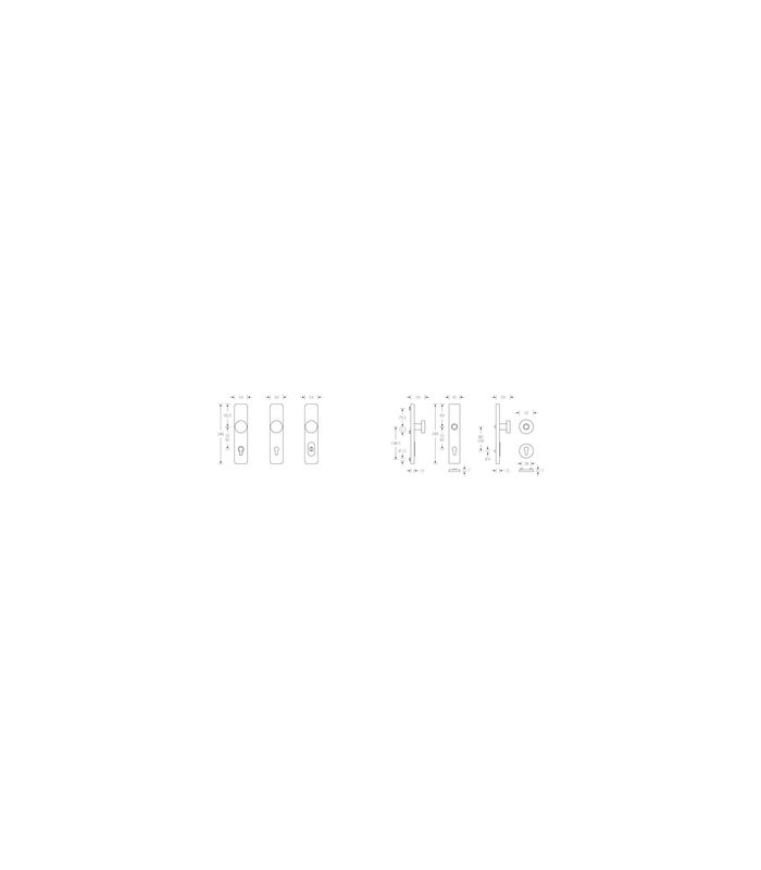 Sicherheits-Wechselgarnitur 73 7376 LS eck,15mm,ES3,ZA/PZ 92/10,h-bronze