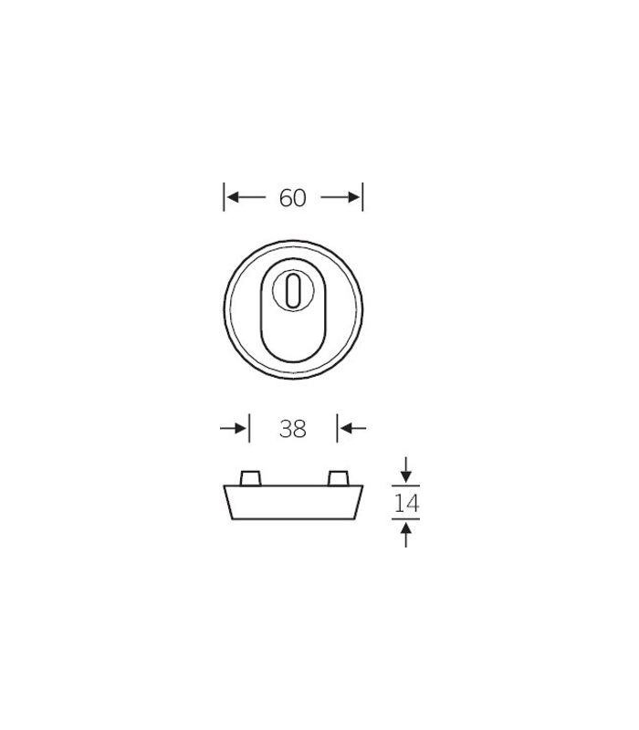Schutzrosetten-Satz 73 7393 rd,15mm,ZA/PZ,ER matt,TS67-69
