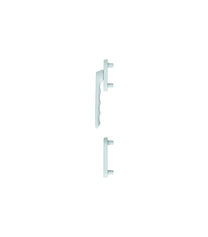 Fenstertür- Halbgarnitur, Profilzylinder gelocht, Luxembourg 099KH/66N/66NS, Nockendurchmesser 10, Aluminium verkehrsweiß