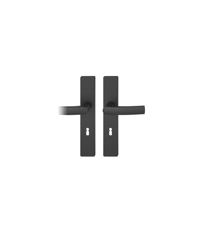 Drückergarnitur 12 1015 LS eck,BB72/8,sw,TS 39-58