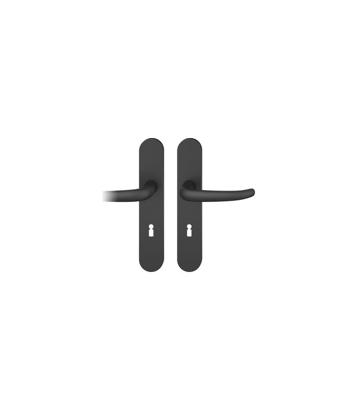 Drückergarnitur 12 1023 LS oval ,BB72/8,sw,TS 39-58