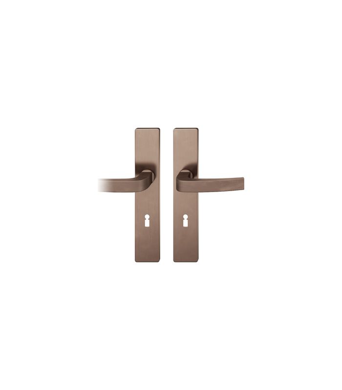 Drückergarnitur 12 1163 LS eck,BB72/8,d-bronze,TS 39-58