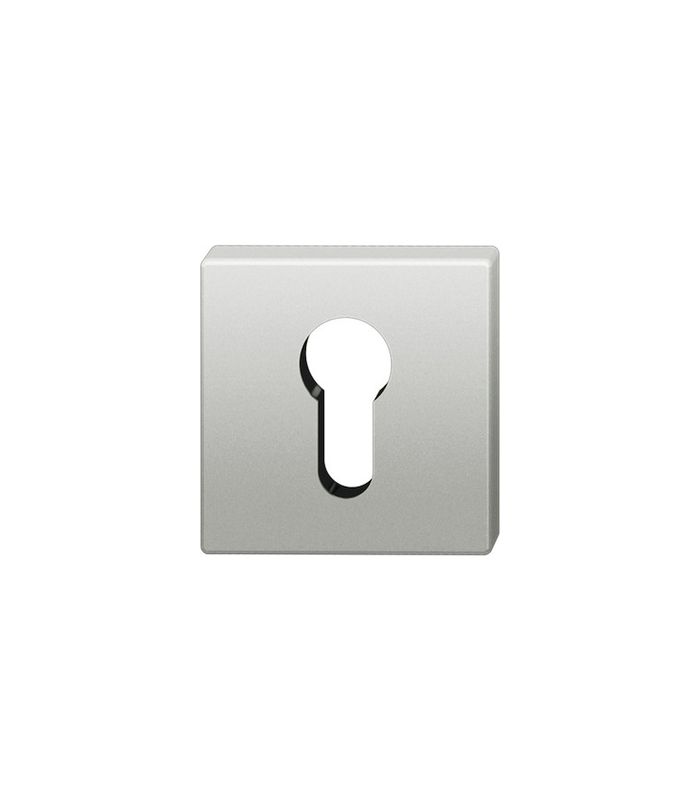 FSB Schlüsselrosettenpaar ASL® 12 1704, außen/innen, eckig, mit Stütznocken, Profilzylinder gelocht, 7mm, Türstärke min. 39mm, Türstärke maximal 58mm, mittelbronzefarben, gestrahlt