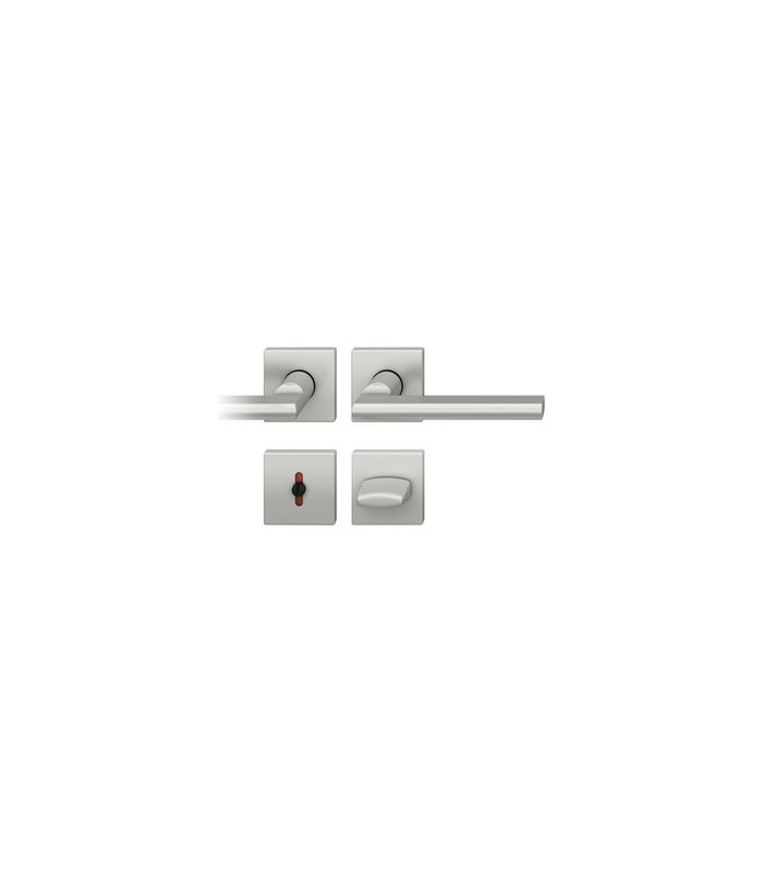 Drückergarnitur 12 1035 Rosette ,eck.,WC/SS,8,(8),F1,TS39-58