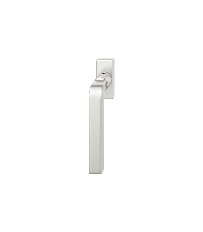 Drehkipp- Fenstergriff 34 1004, mit schmaler eckiger Rosette, Vierkant 7, mittelbronzefarbig gestrahlt