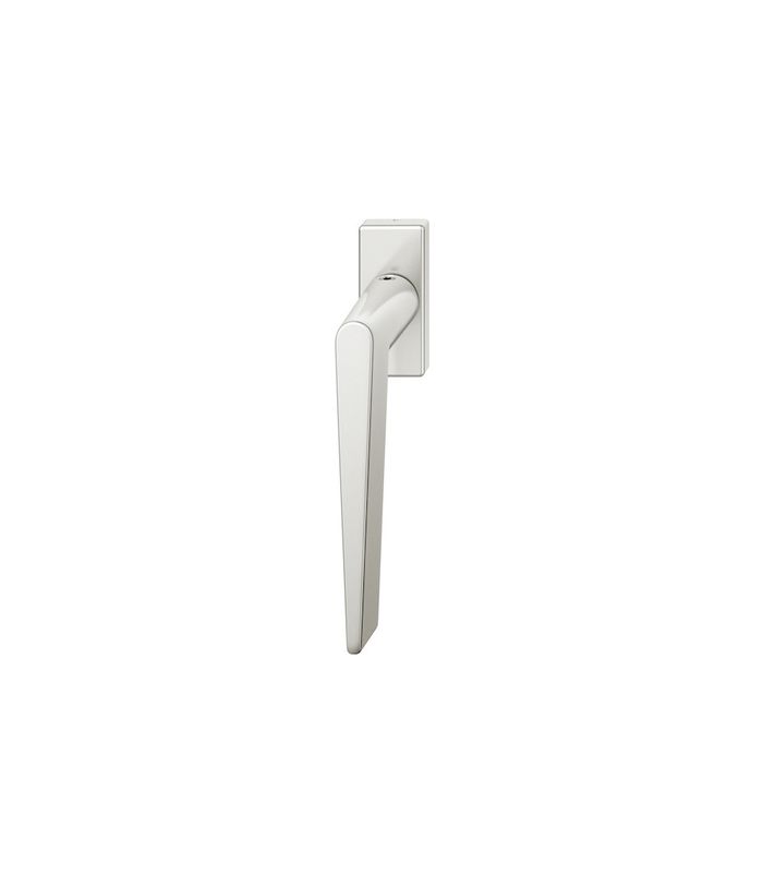 Drehkipp- Fenstergriff 34 1005, mit schmaler eckiger Rosette, Vierkant 7, mittelbronzefarbig gestrahlt