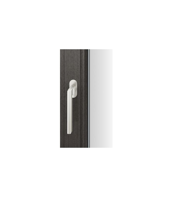 Drehkipp- Fenstergriff 34 1035, mit ovaler schmaler Rosette, Vierkant 7, dunkelbronzefarbig gestrahlt