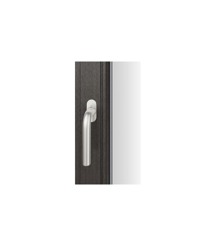 Drehkipp- Fenstergriff 34 1075, mit ovaler schmaler Rosette, Vierkant 7, mittelbronzefarbig gestrahlt