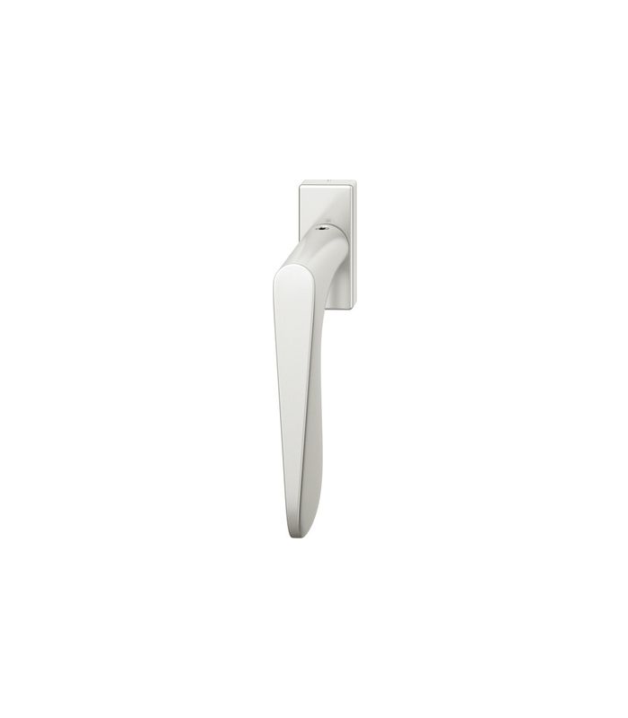 Drehkipp- Fenstergriff 34 1144, mit schmaler eckiger Rosette, Vierkant 7, dunkelbronzefarbig gestrahlt