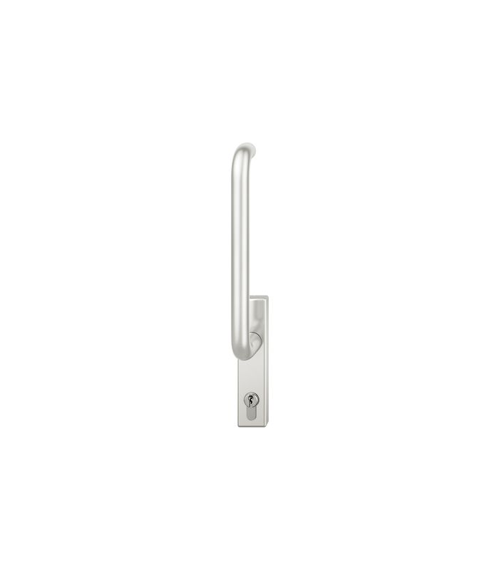Hebeschiebe- Handhebel, innen 34 1146, Profilzylinder gelocht, Aluminium, naturfarbig eloxiert