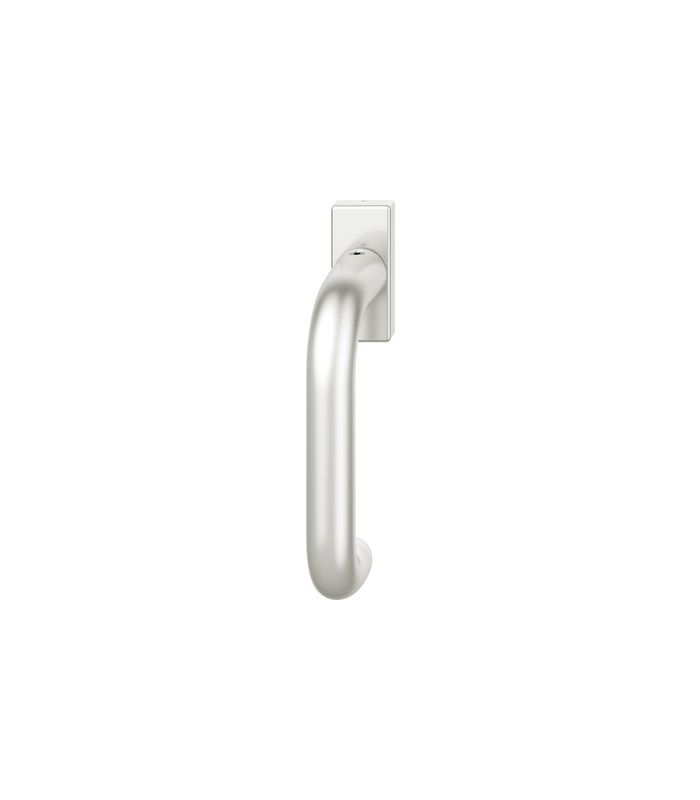 Drehkipp- Fenstergriff 34 1146, mit schmaler eckiger Rosette, Vierkant 7, mittelbronzefarbig gestrahlt