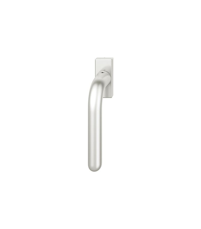 Drehkipp- Fenstergriff 34 1147, mit schmaler eckiger Rosette, Vierkant 7, mittelbronzefarbig gestrahlt