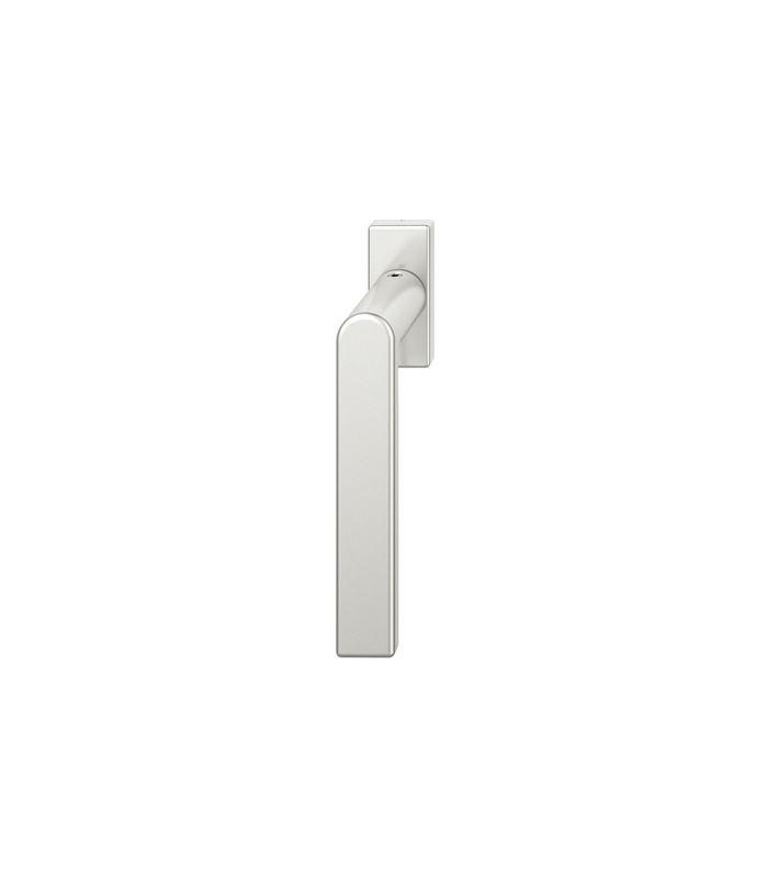 Drehkipp- Fenstergriff 34 1244, mit schmaler eckiger Rosette, Vierkant 7, schwarz gestrahlt