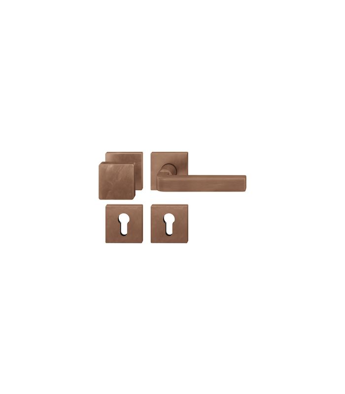 Wechselgarnitur 72 1004 Rosette eckig ,PZ,8,DL,h-bronze,TS39-48