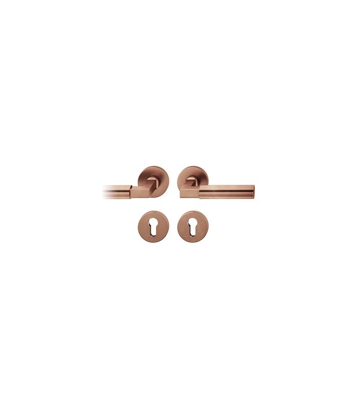 Drückergarnitur 72 1102 Rosette rund ,PZ,8,DR,h-bronze,TS39-48,AGL3
