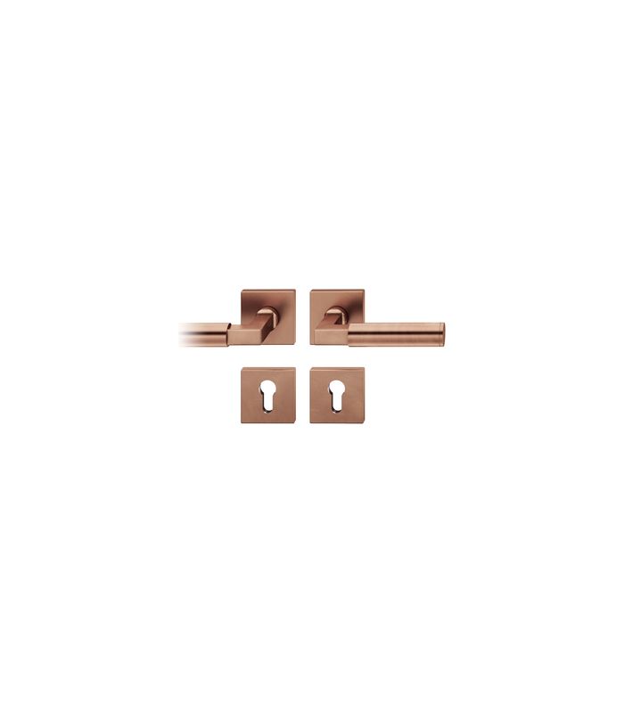 Drückergarnitur 72 1102 Rosette eckig ,PZ,8,DR,h-bronze,TS39-48,AGL3