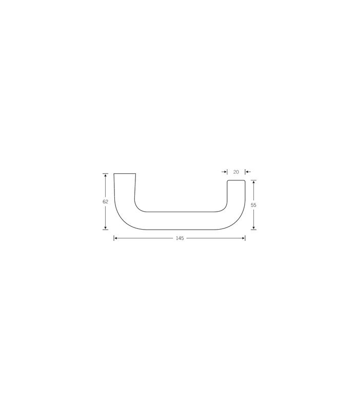 Drückerlochteil ASL® 10 1070 8mm,F1 eloxiert