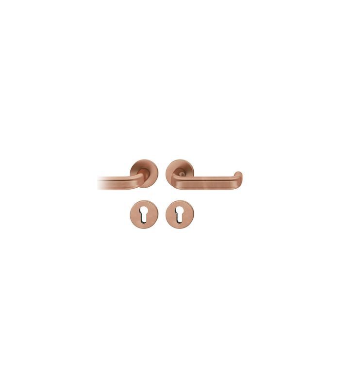 FS Drückergarnitur 79 1243 Rosette rund ,PZ,9,DR,h-bronze,TS39-48