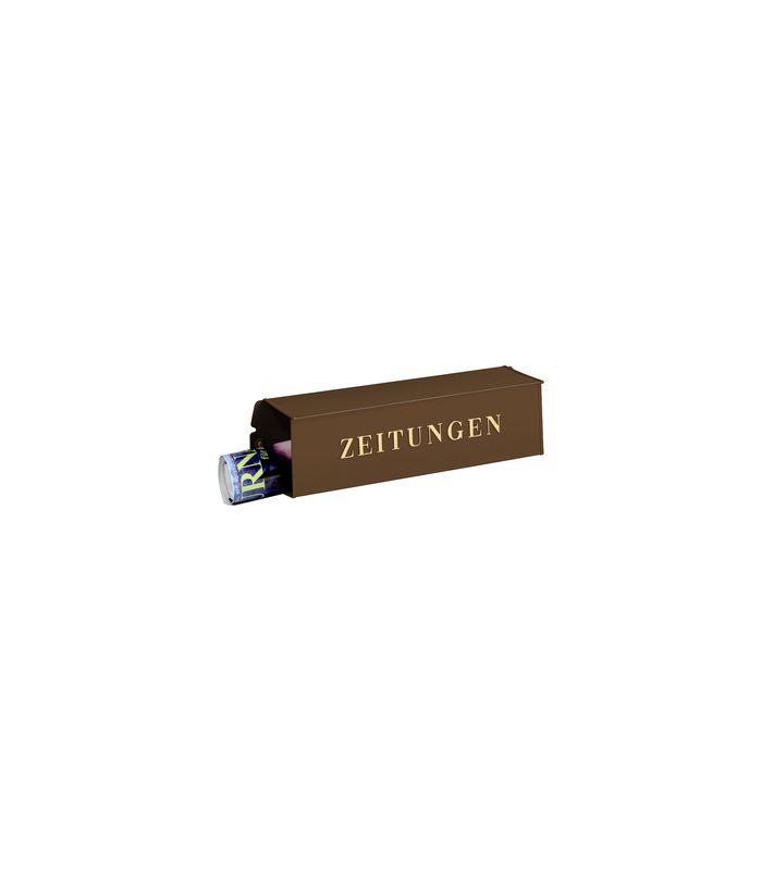 Zeitungsrolle mit geprägt.Schrift,808 K zum Anschrauben,kupferfarben,lackiert