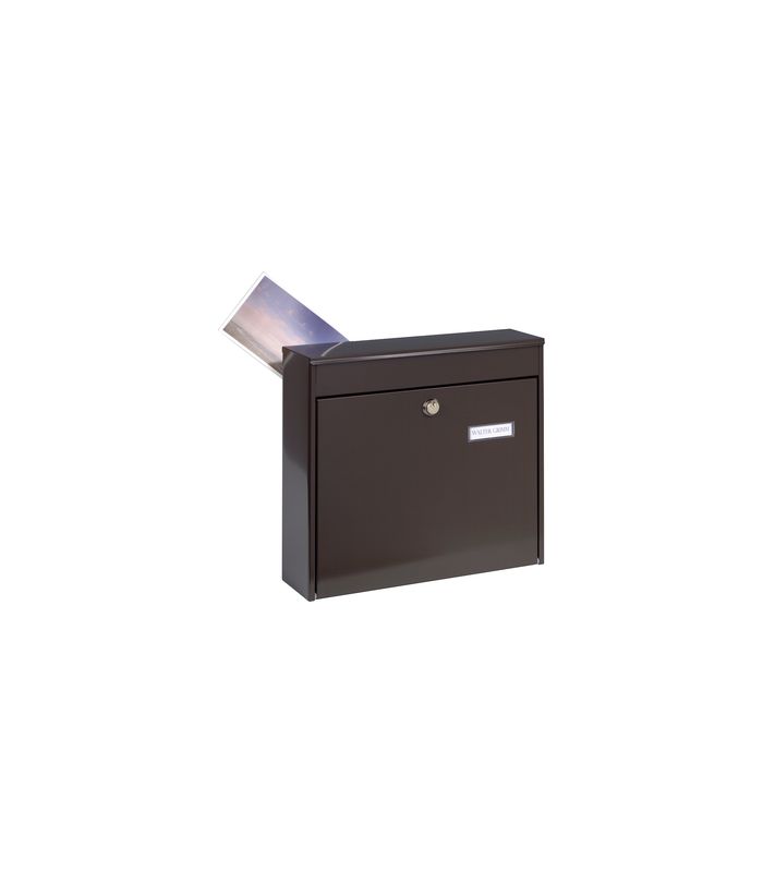 Zaun-Briefkasten Potsdam 878 BR,Stahl braun verzinkt