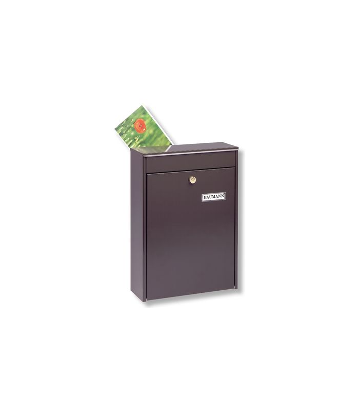 Zaun-Briefkasten Leipzig 778 BR,Stahl braun verzinkt