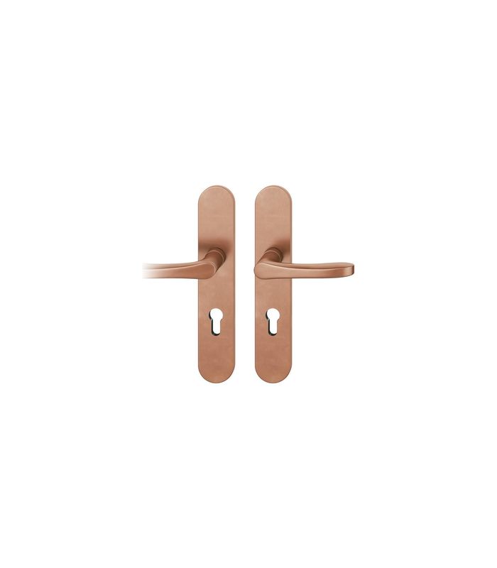 FS Drückergarnitur 76 1106 LS oval ,PZ72/9,DR,h-bronze,TS 39-48