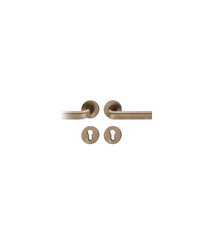 FS Drückergarnitur 76 1242 Rosette rund ,PZ,9,DR,d-bronze,TS39-48